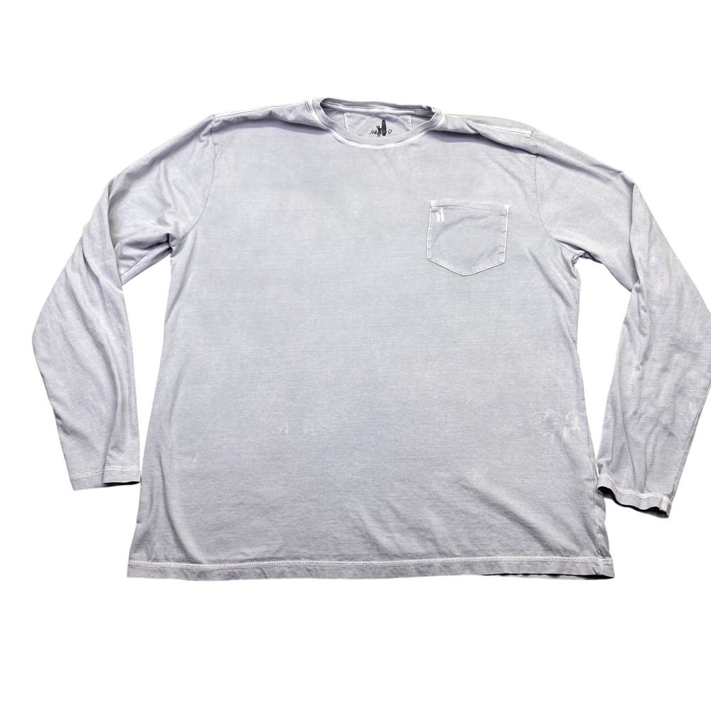 Johnnie O Brennan 2.0 Mens‎ XL L/Sleeve Pocket T Shirt Light Blue Cotton Casual